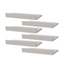 Ver imagem 1 de Kit 6 Prateleiras Porta Quadros 50 x 10cm Branca Suporte Invisível