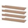 Kit 4 Prateleiras Porta Quadros 50 x 10cm Carvalho Suporte Invisível - 1
