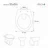 Assento Sanitário Studio Cinza Real para vaso Deca - 5