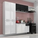 Ver imagem 3 de Cozinha Completa Itatiaia Amanda 4 Peças Branco e Preto