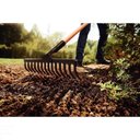 Ver imagem 2 de Ancinho Curvo Pesado com 14 Dentes Tramontina em Aço sem Cabo Tramontina