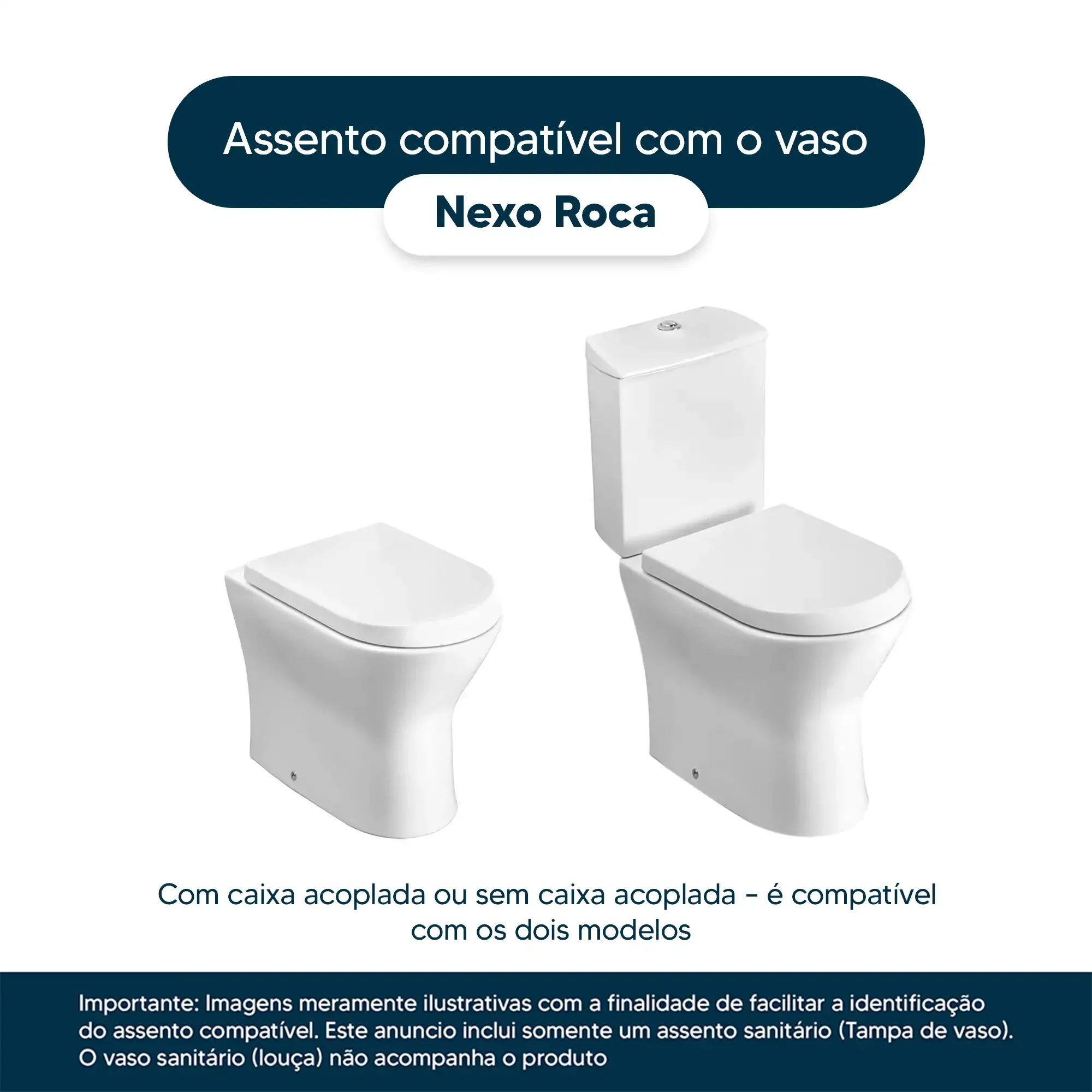 Assento Sanitário Almofadado Nexo Branco para bacia Roca - 4