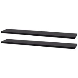 Kit 2 Prateleiras 50 x 20cm Preta Suporte Invisível - 1