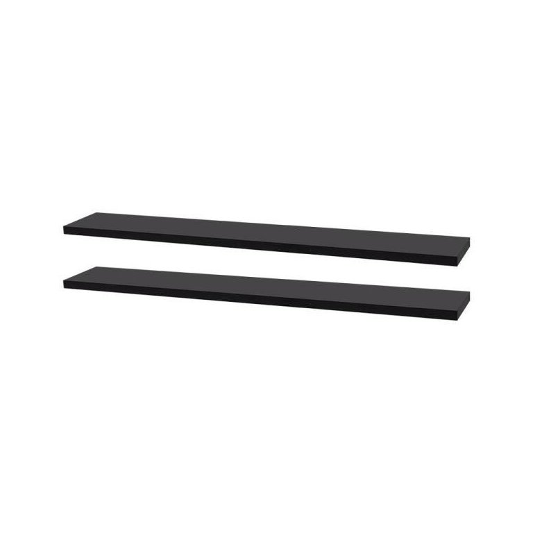 Kit 2 Prateleiras 50 x 20cm Preta Suporte Invisível