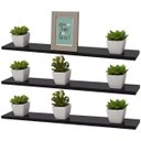 Ver imagem 2 de Kit 3 Prateleiras 50 x 20cm Preta Suporte Invisível