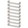 Kit 8 Prateleiras U 50 x 25cm Branca Suporte Invisível - 1
