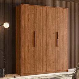 Guarda Roupa Casal Attore 4 Portas Nogueira - Demartêz - 2