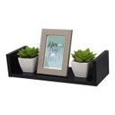 Ver imagem 2 de Prateleira U 50 x 25cm Preta Suporte Invisível