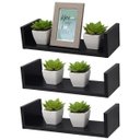 Ver imagem 2 de Kit 3 Prateleiras U 50 x 25cm Preta Suporte Invisível
