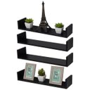 Ver imagem 2 de Kit 4 Prateleiras U 50 x 25cm Preta Suporte Invisível