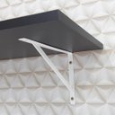 Ver imagem 4 de Prateleira 50 x 25cm Preta Com Mão Francesa