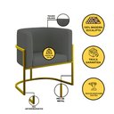 Ver imagem 3 de Kit 6 Cadeiras Poltrona Lua Veludo Sala Quarto Gold Balaqui Cor:cinza