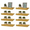 Ver imagem 2 de Kit 8 Prateleiras Porta Quadros 60 x 10cm Amarela Suporte Invisível