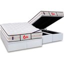 Ver imagem 1 de Cama Box Baú King: Colchão Molas Castor Pocket Gold Star Vitagel Classic Double Face + Base CRC