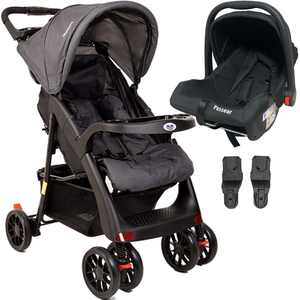 Carrinho de Bebe com Bebe Conforto Passear Baby Atena Preto