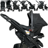 Carrinho de Bebe com Bebe Conforto Passear Baby Atena Preto - 3