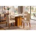 Ver imagem 1 de Mesa Sala Jantar Italia + 4 Cad Ondina Neve DJ Móveis
