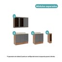 Ver imagem 4 de Armário de Cozinha Completa com Balcão Milla Plena Carraro Nogal com Cinza Titânio