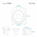 Ver imagem 3 de Assento Sanitário Almofadado Fast Branco para bacia Deca