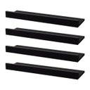 Ver imagem 1 de Kit 4 Prateleiras Porta Quadros 60 x 15cm Preta Suporte Invisível