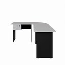 Ver imagem 6 de Conjunto Escritório New City em L com Gaveteiro 180 cm Cinza Cristal/Preto Gebb Work