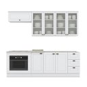 Ver imagem 1 de Cozinha Completa Americana 6 Peças com Balcão Forno de Embutir Branco - Móveis Henn