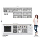 Ver imagem 4 de Cozinha Completa Americana 6 Peças com Balcão Forno de Embutir Branco - Móveis Henn