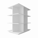 Ver imagem 6 de Balcão Central com Nichos para Loja Comércio Modular Academias Lojas Branco