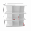 Ver mais imagens de Balcão Central com Nichos para Loja Comércio Modular Academias Lojas Branco