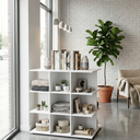 Ver imagem 2 de Balcão Central com Nichos para Loja Comércio Modular Academias Lojas Branco