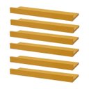 Ver imagem 1 de Kit 6 Prateleiras Porta Quadros 60 x 15cm Amarela Suporte Invisível
