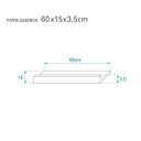 Ver imagem 2 de Kit 2 Prateleiras Porta Quadros 60 x 15cm Branca Suporte Invisível