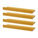 Ver imagem 1 de Kit 4 Prateleiras Porta Quadros 60 x 15cm Amarela Suporte Invisível