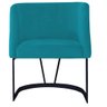 Poltrona Cadeira Decorativa Antonella Para Sala e Recepção Preto Suede Tuequesa - Ruotolo Decor - 1