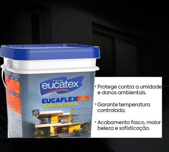 Borracha Liquida Eucatex 20kg Branco Eucaflex E-commerce - 2