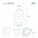 Ver imagem 3 de Assento Sanitário Almofadado Carina Bone (Bege Claro) para Vaso Ideal Standard