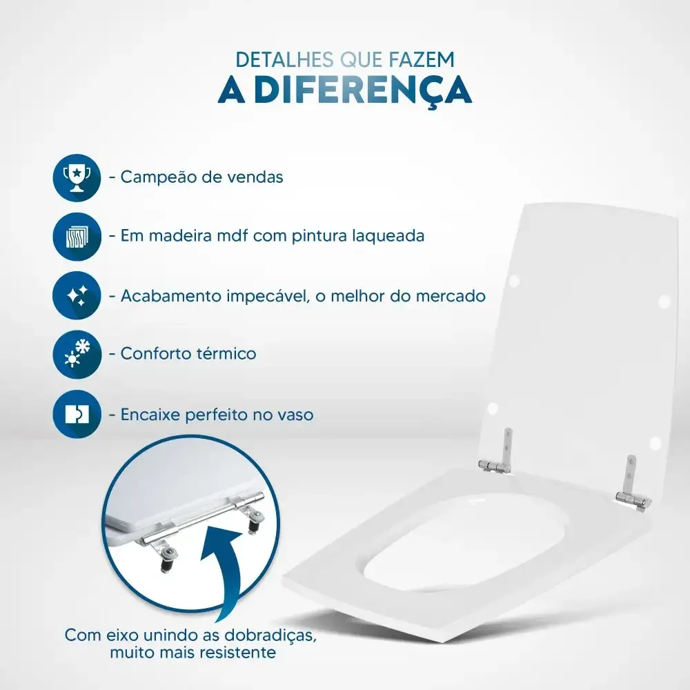 Assento Sanitário Nuage Navy Para Louça Incepa - 3