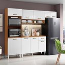 Ver imagem 1 de Cozinha Compacta Atenas com Balcão 120cm com Tampo Cinamomo Branco Aramóveis