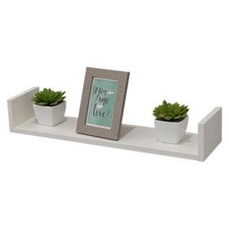 Prateleira U 100 x 20cm Branca Suporte Invisível - 2