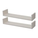 Ver imagem 1 de Kit 2 Prateleiras U 100 x 20cm Branca Suporte Invisível