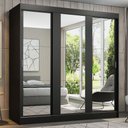 Ver imagem 2 de Guarda-roupa Casal Madesa Reno 3 Portas de Correr de Espelho