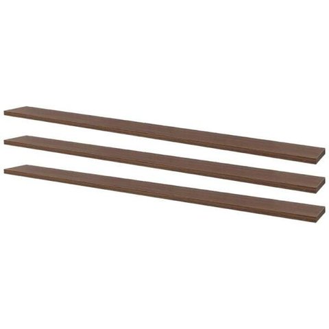 Kit 3 Prateleiras 100 x 20cm Nogal Suporte Invisível