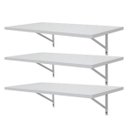 Ver imagem 1 de Kit 3 Prateleiras 100 x 25cm Branca Com Mão Francesa