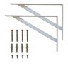 Kit 3 Prateleiras 100 x 25cm Branca Com Mão Francesa - 5
