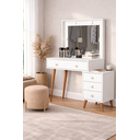 Ver imagem 1 de Penteadeira Agata Espelho Led e Gaveteiro, Mdf ,145x115x45:branco