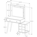 Ver imagem 3 de Penteadeira Agata Espelho Led e Gaveteiro, Mdf ,145x115x45:branco
