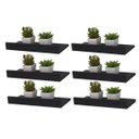 Ver imagem 2 de Kit 6 Prateleiras Porta Quadros 40 x 15cm Preta Suporte Invisível