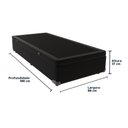 Ver imagem 3 de Base Box com Baú Solteiro Bege de Madeira 88cm Kazamix Preto