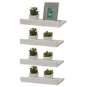 Ver imagem 1 de Kit 4 Prateleiras Porta Quadros 60 x 10cm Branca Suporte Invisível