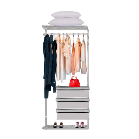Closet Aramado - Linear Clr 250 com Gaveta - 1,00m - Branco